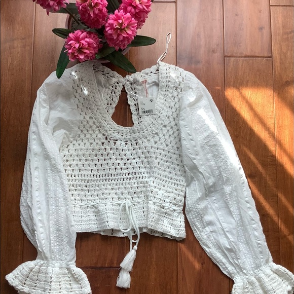 FREE PEOPLE Crotchet Crop Top - Picture 3 of 3